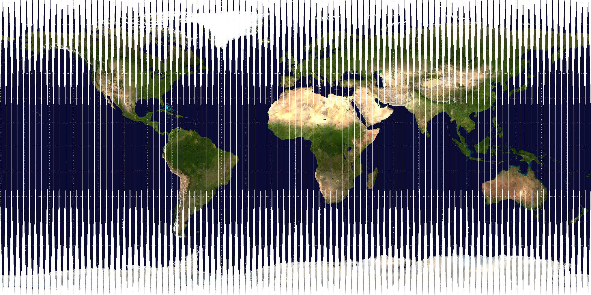 A sinusoidal projection with 100 slices
